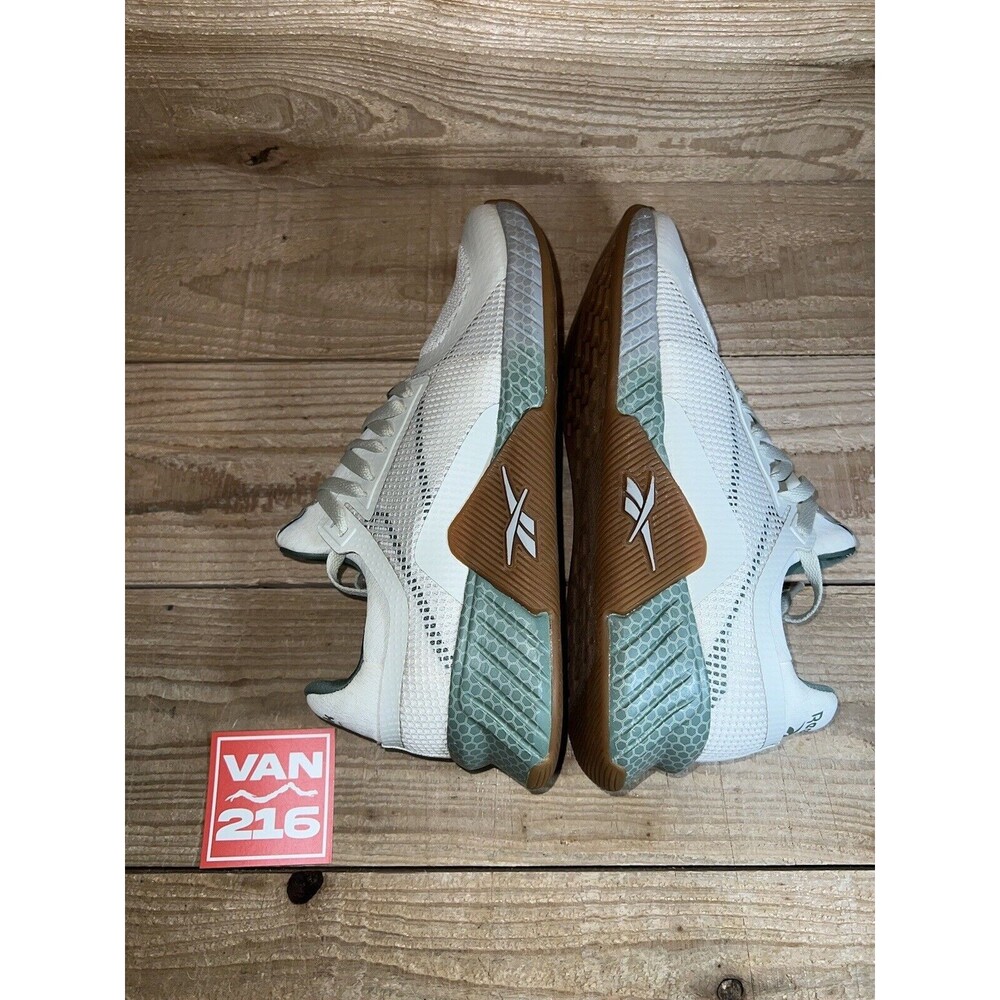 NEW SZ 10-11.5: Men’s Reebok FLASHFILM Cross Training Shoes: Green & White - Picture 7 of 8